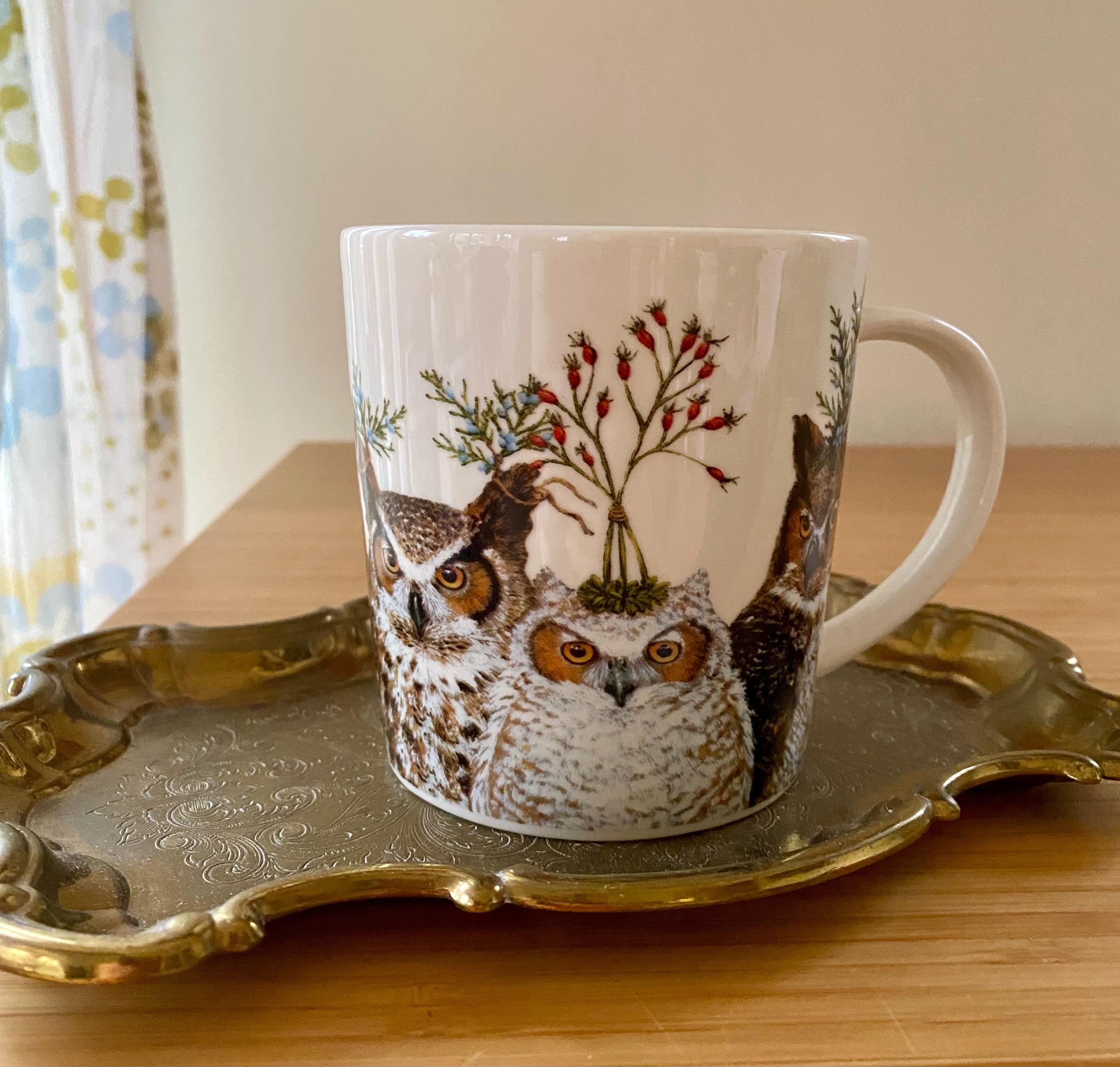 Owl Mug by PPD New Bone China Porcelain Paper Products Design Vicki Sawyer 14 oz. Coffee Mug