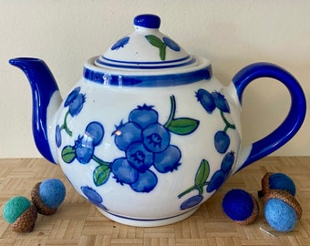 Teapot April Cornell Blueberries Tea Pot Blueberry Ceramic RN7758CA03155