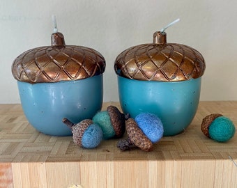 Acorn Candles Wax Candle Unscented One Candle Fall Decor