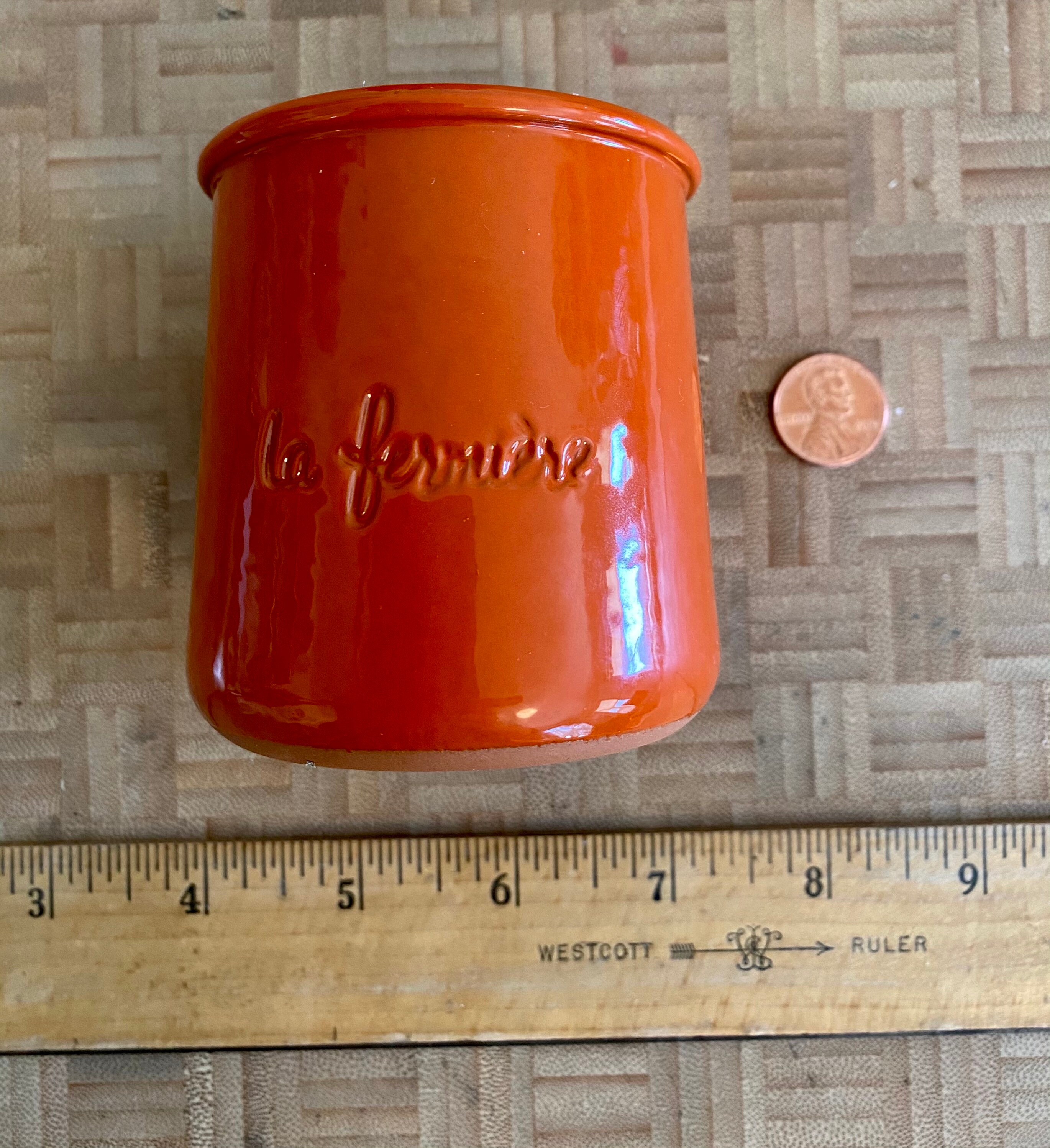 La Fermière Pottery Jars Ceramic Pots Red Blue or Orange 5 oz. Etsy