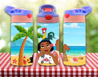 12oz recta Princesa con animales Personaje flip top vaso descarga digital PNG