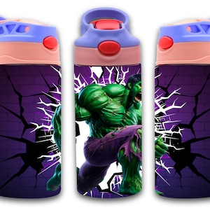 Download digitale PNG del tumbler flip top dritto del personaggio Hulk da 12 once