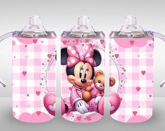 Gobelet à gobelet droit, souris au coucher, caractère 12 oz en téléchargement numérique PNG