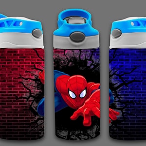 12oz straight Spider Character Crawling flip top tumbler digital download PNG