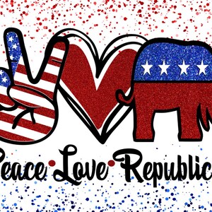 Download digitale targa repubblicana Peace Love 12x6 PNG