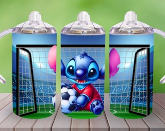 12oz straight Soccer Stitch Character sippy cup tumbler digital download PNG