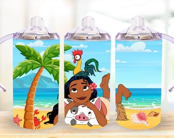 12oz recta Princesa con personaje animal taza para sorber vaso descarga digital PNG