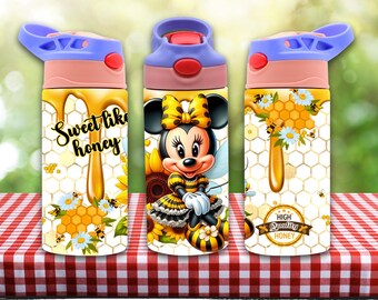 12oz dritto personaggio topo dolce come il miele bicchiere con tappo a ribalta download digitale PNG