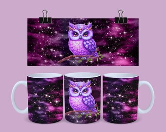 15oz Owl coffee mug digital download png