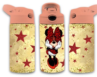 Descarga digital de vaso con tapa abatible de personaje Oh Oh Mouse recto de 12 oz PNG