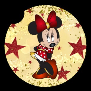 3" Little Fancy Minnie personnage sous-verre de voiture téléchargement numérique PNG