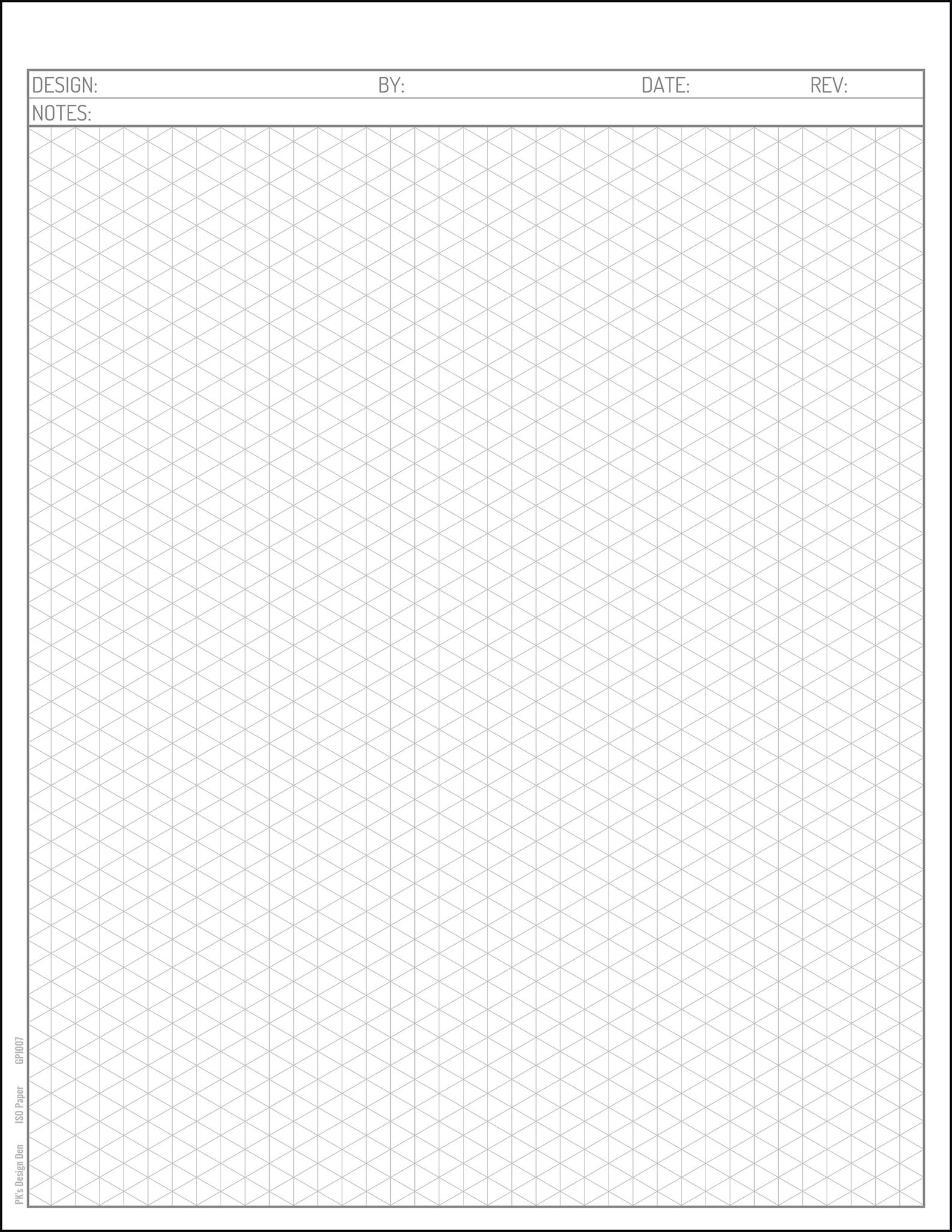 Top Bind Design Example Isometric Graph Paper, Top Bind, With Title Block (front) - Etsy