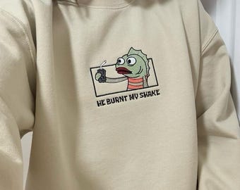 Burnt Shake Sweatshirt Embroidered Gildan