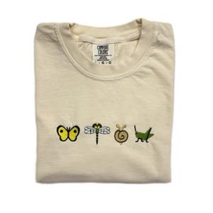 Island Bugs Embroidered T-shirt (Comfort Colors)