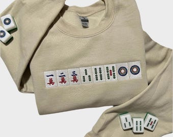 Mahjong Sweatshirt Embroidered