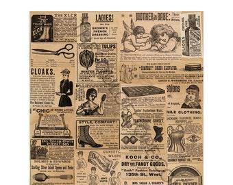 Vintage Antique Ad Digital Collage Sheet