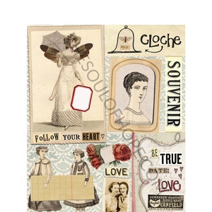 Vintage Art Journal I Digital Collage Sheet