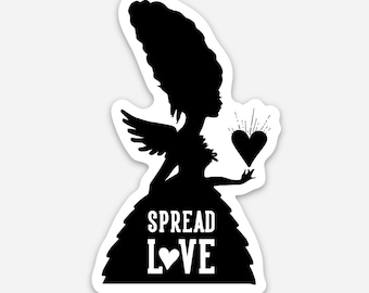 Spread Love Silhouette Sticker für Journal, Laptop oder Wasserflasche