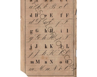 Antikes Alphabet Buchstaben Buch Seite Digitales Bild