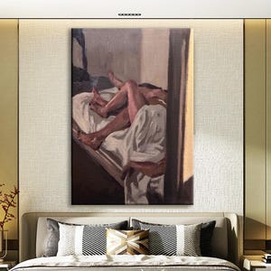 裸のカップルの絵画、ロマンチックなアートワーク、官能的なキャンバスプリント、官能的なポスター、カップルのポスター、ガールフレンドへのギフト、キャンバスの壁アート、