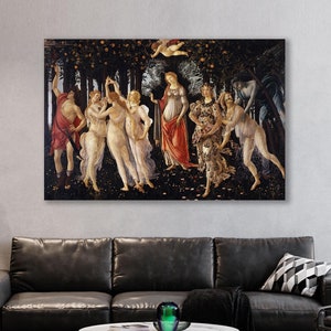La Primavera by Sandro Botticelli Poster, Sandro Botticelli Artwork, Italian Renaissance, Interior Design  Canvas, Ready to Hang,