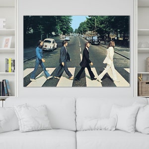 The Beatles Abbey Road Canvas, The Beatles Abbey Road Poster, The Beatles Abbey Road Home Decoration, Ready to Hang, Canvas Wall Art,