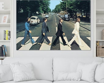 Lienzo de The Beatles Abbey Road, póster de The Beatles Abbey Road, decoración del hogar de The Beatles Abbey Road, listo para colgar, arte de pared en lienzo,