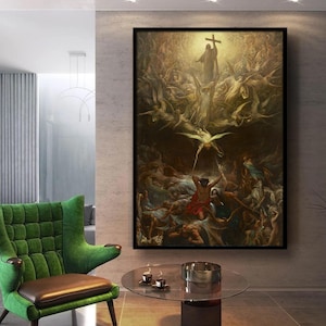 Gustave Dore The Triumph of Christianity Over Paganism Canvas Art, Gustave Dore Famous Artwork Poster, Canvas Wall Art, Christ Poster Art.