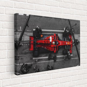 Sports Wall Art, Formula 1 Canvas, F1 Pit Crew, Formula 1 Poster, Motivational Artworks, Formula 1 Wall Art, Ready to Hang, Canvas Wall Art,