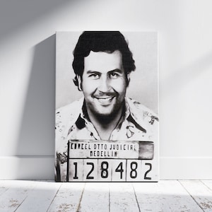 Pablo Escobar canvas muurkunst, Gezocht Escobar-poster, Escobar muurdecoratie, ingelijste kunst aan de muur van hoge kwaliteit, klaar om op te hangen, canvas muurkunst,
