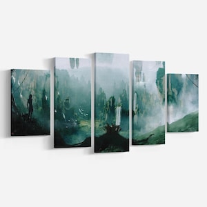 Lienzo de 5 piezas de la película Avatar, póster de la película Avatar, lienzo de 5 piezas de Pandora, regalo para los amantes de Avatar, lienzo de 5 piezas, Avatar Way Of Water.