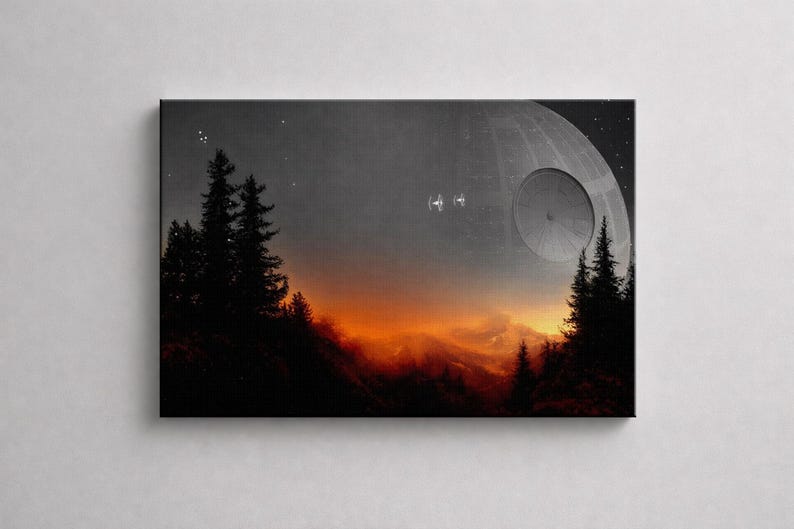 Starwars Death Star Wall Art, Star Wars Poster Print, Return of the ...