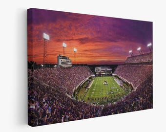 Dowdy-Ficklen Stadium Canvas, East Carolina University Canvas Wall Art, Poster, Football Wall Decor, Canvas Wall Art, Ready To Hang,