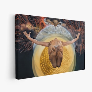The Ascension of Christ By Salvador Canvas, Salvador Dali Poser, Salvador Dali Wall Art, Surrealism Canvas, Surrealism Art, Canvas Wall Art,
