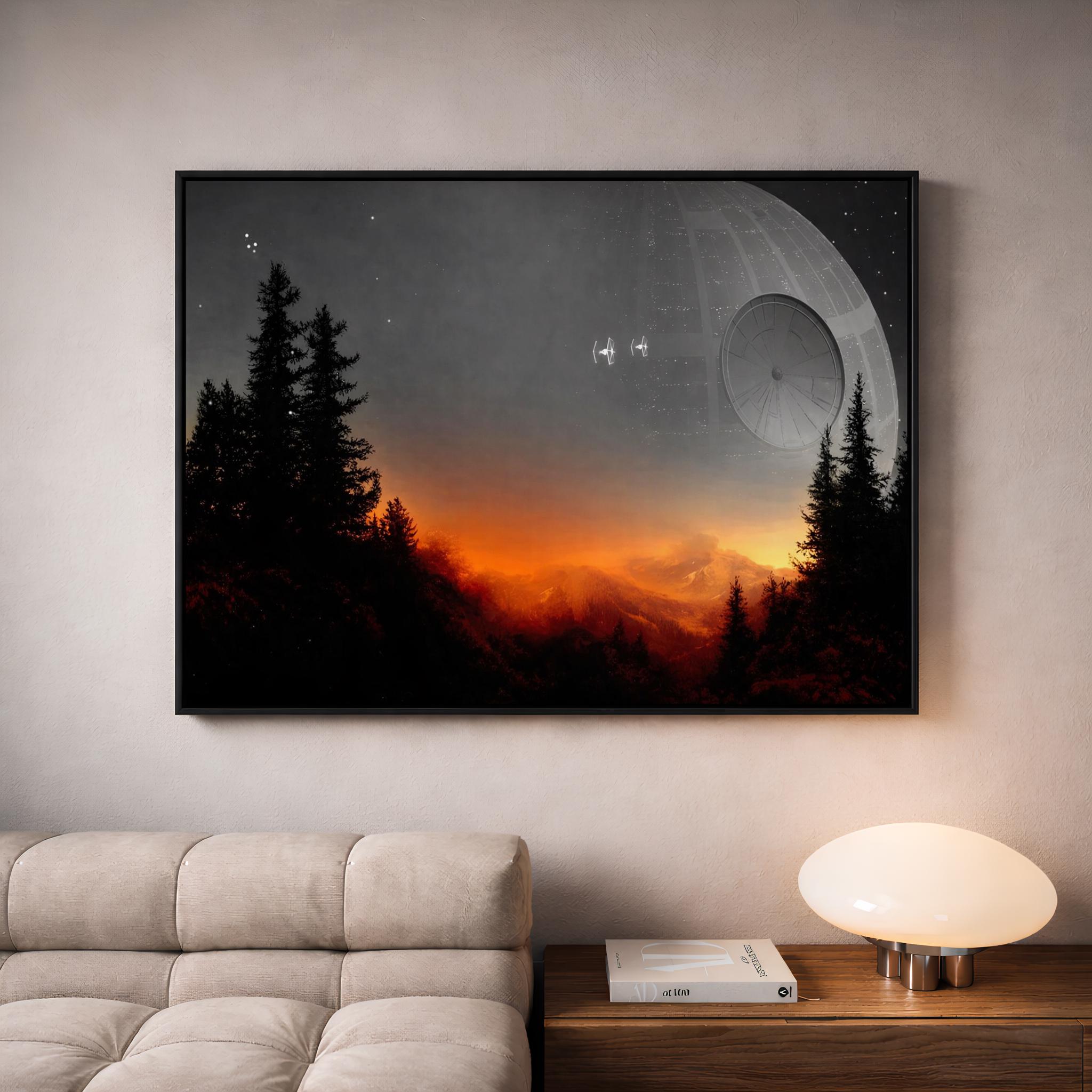 Starwars Death Star Wall Art, Star Wars Poster Print, Return of the ...