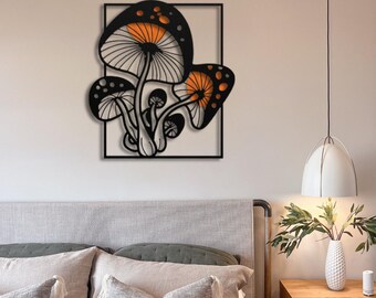 RESKEA Targa In Metallo Vintage A Forma Di Fungo – Poster Decorativo 10x40 Cm Per Cucina, Soggiorno, Bar E Man Cave