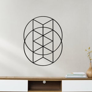 Geometric Wall Decor, Circle Metal Wall Art, Modern Large Wall Decor, Minimalist Wall Art, Modern Home Decoration, Boho Home Wall Art,Gift