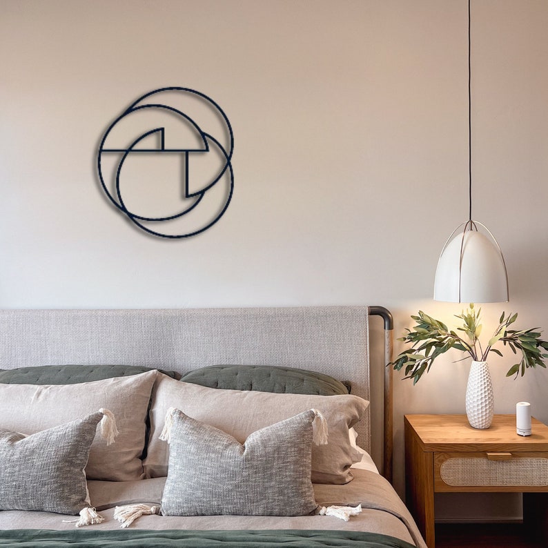Minimalist Circles Metal Wall Art: 3D Shadow Decor - Etsy