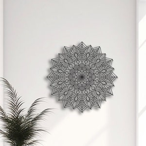Mandala Metal Wall Decor, Mandala Flower Wall Art, Lotus Flower Wall Art, Wall Decor Over the Bed, Outdoor Garden and Decor, Room Decor