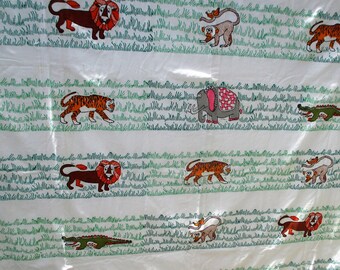 Vintage Kenya Africa Animal Print Children's Bedspread Bed Covering Throw