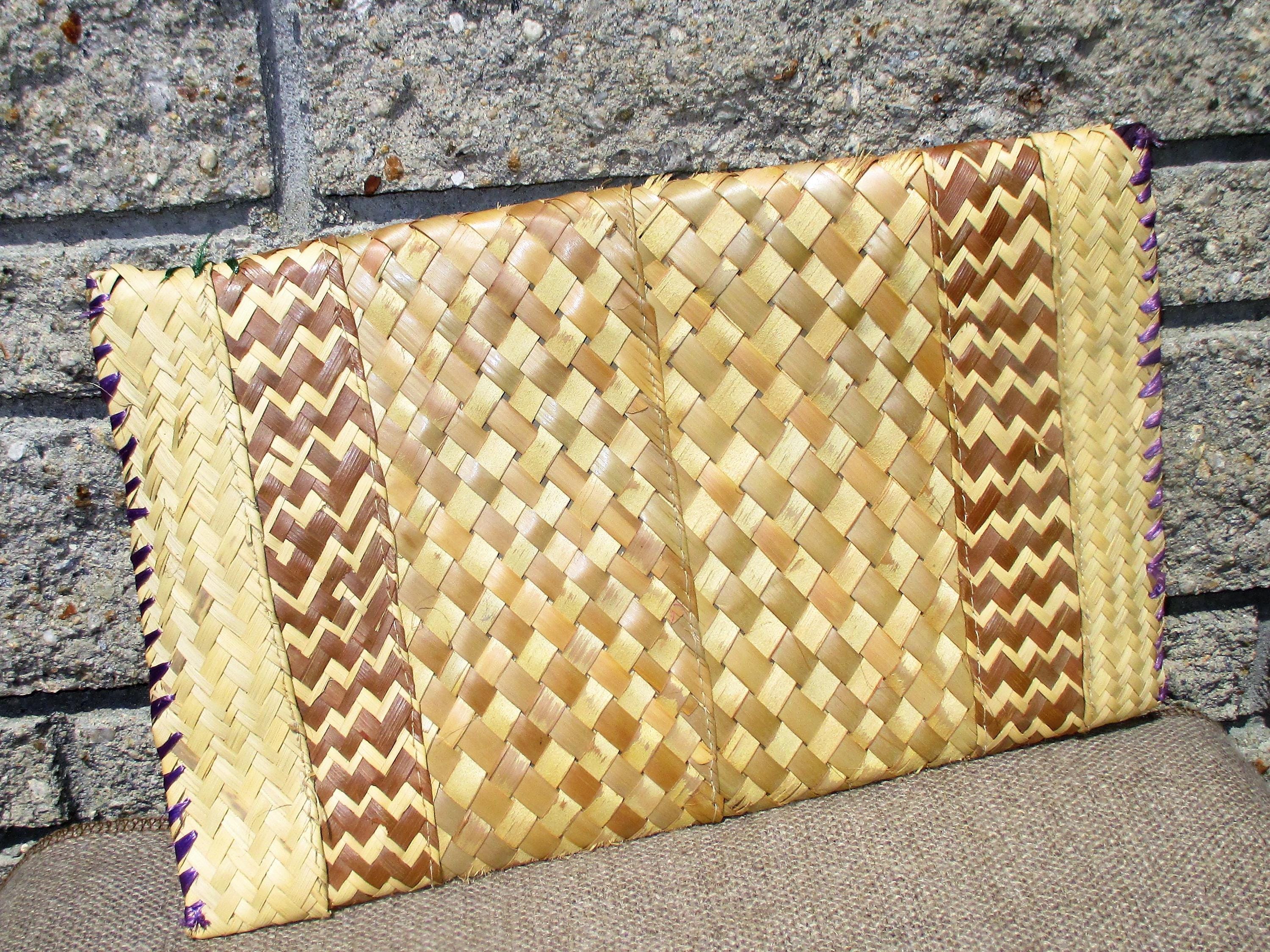 Vintage Floral Straw Raffia Woven Envelope Clutch Handbag - Etsy