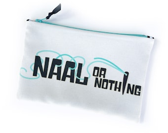 Naalbinding Notions Bag, Knitting Pun, Gift for Crafter, Eco Friendly Craft Storage, Project Bag