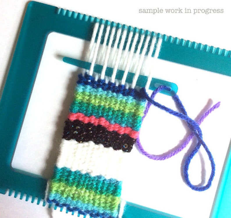 Beginner Weaving Loom Weaving Loom Kit Acrylic Ocean Blue Etsy