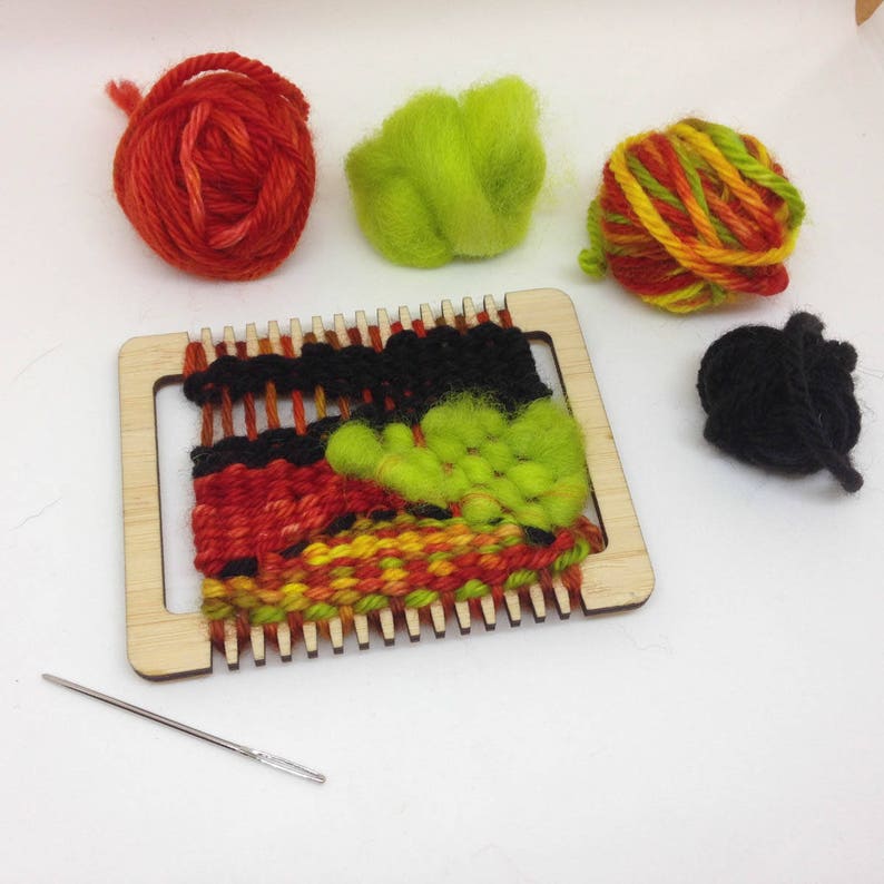 Mini Tapestry Loom Small weaving loom kit Beginner weaving Etsy