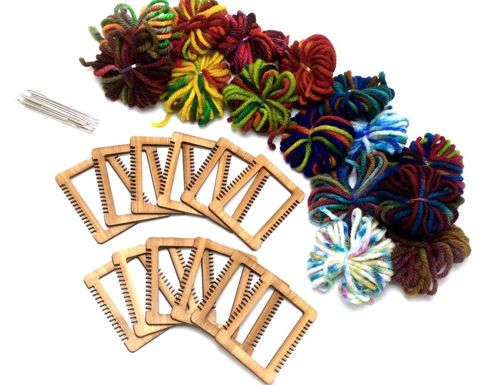 Mini Weaving Loom Kit, Craft Care Package, Party Project Pack, Bulk