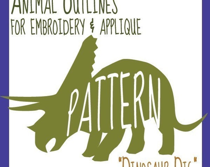 Animal Outline Pattern - Dinosaur Dig - Etsy