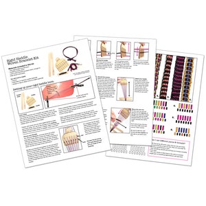 Rigid Heddle Bracelet Loom, Mini Weaving Loom, Beginner Weaving Kit, Band Weaving, Woven Bracelet Craft Kit image 8