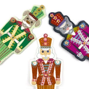 Felt Nutcracker Sewing Pattern, Hand Embroidery Tutorial, Dog Cat & Classic