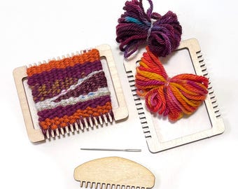 Mini Tapestry Loom Kit, Small Weaving Loom Kit, Beginner Weaving, Design Your Own Tapestry, Weaving Craft Kit, Adult Craft Kit