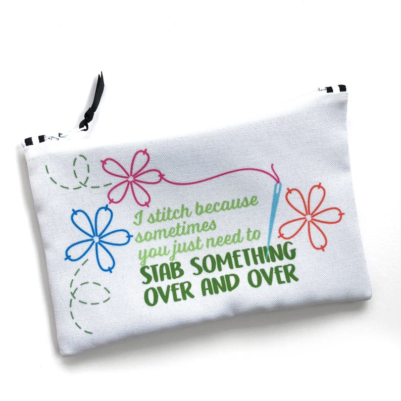 Embroidery Project Storage, Embroidery Notions Bag, Cross Stitch Project Bag image 1